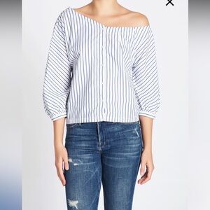 Frame Button Up Tie Top